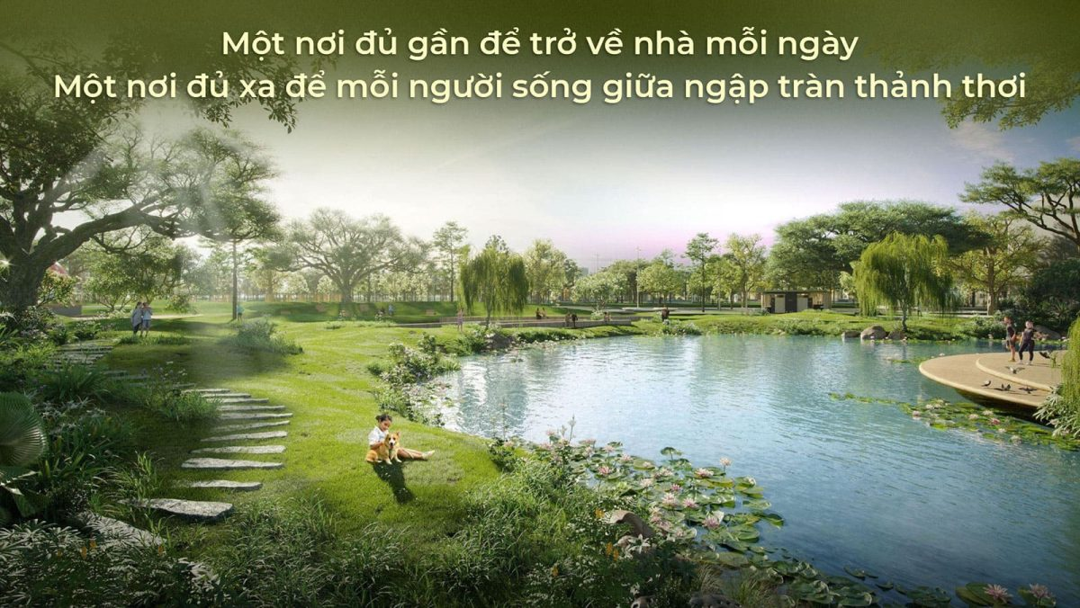 Phong cảnh công viên ven hồ