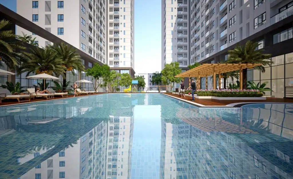 Hồ bơi tràn bờ ngoài trời