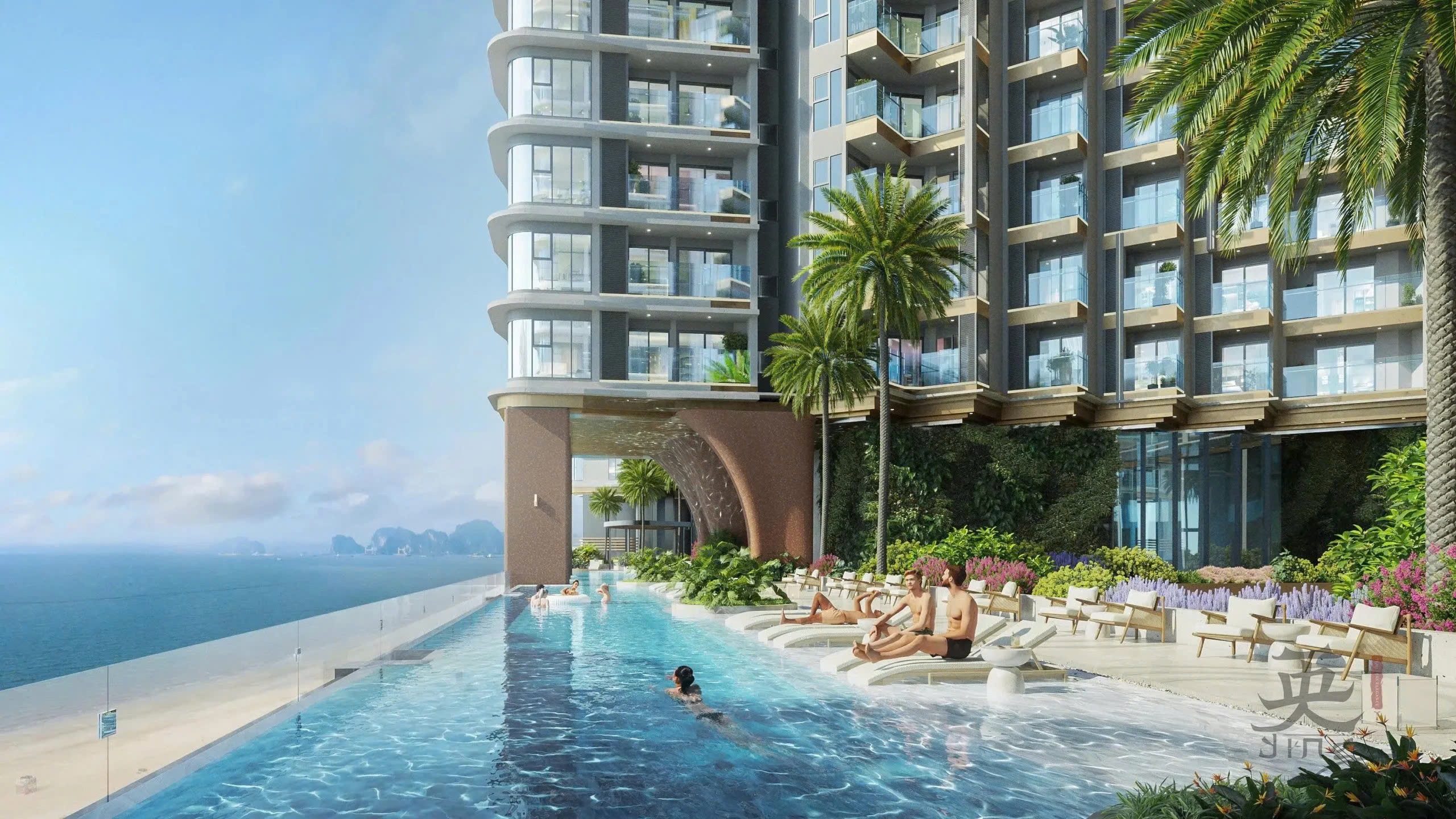 Bể bơi vô cực panorama tầng cao