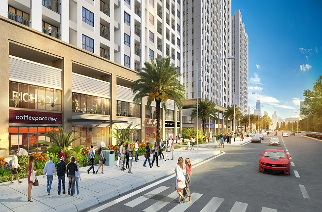 Trung tâm mua sắm và khu thương mại shophouse khối đế