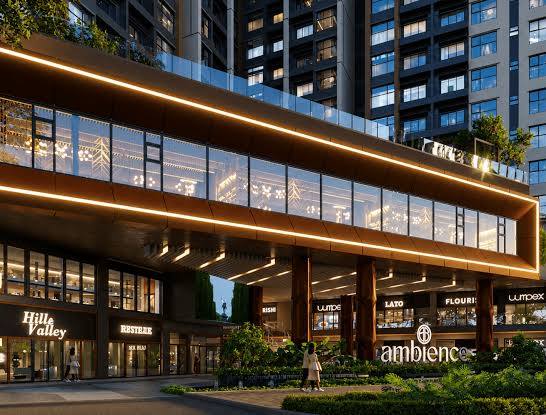 Cầu mây kết nối Sky Bridge & Khối đế thương mại Podium